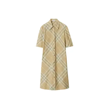 Burberry Vintage Check Short Sleeved Shirt Dress