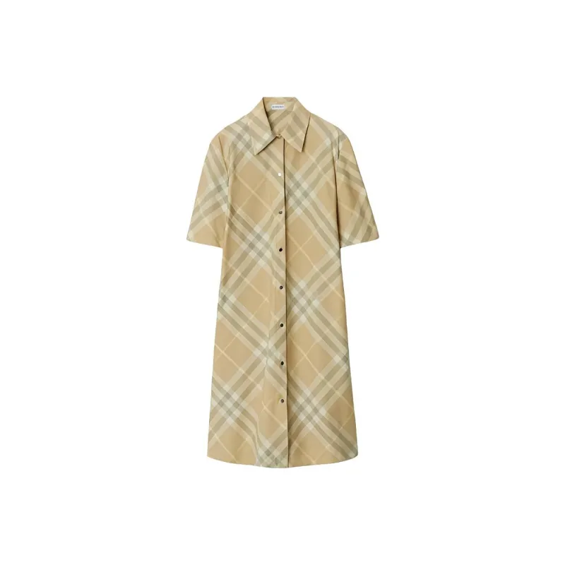 Burberry Vintage check Cotton Shirt Dress-0