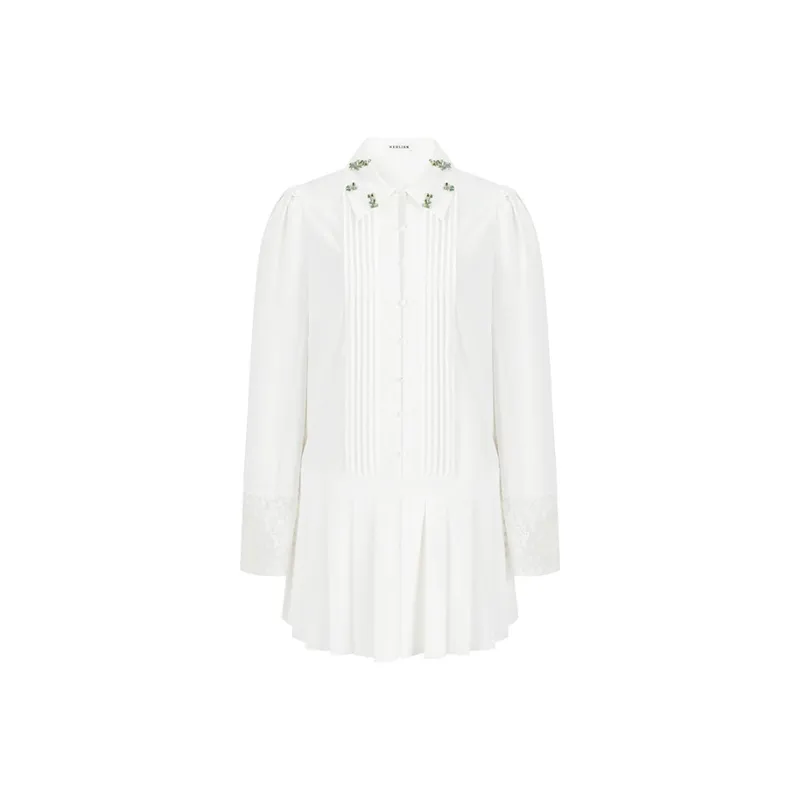 HERLIAN Long Sleeved Dress Women's White-0