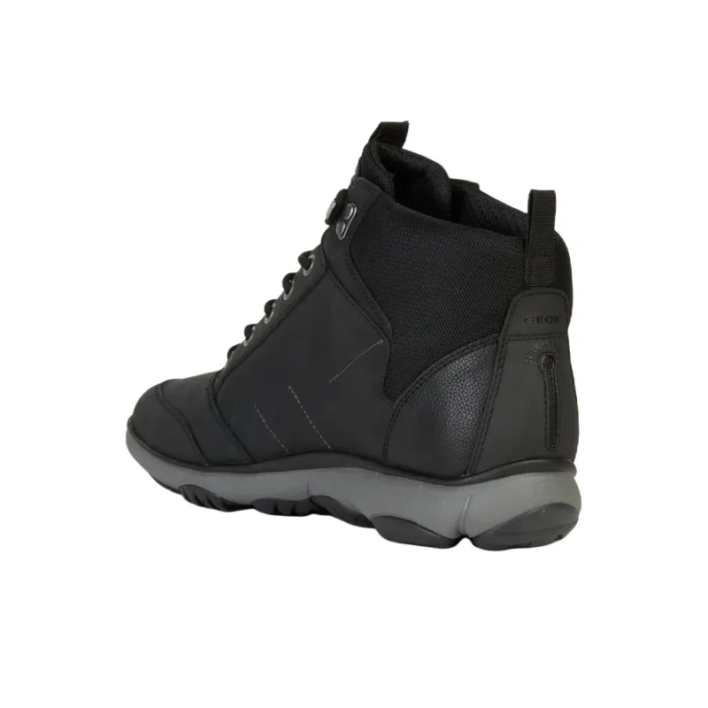 GEOX Nebula 4x4 Ab Cushioning, Abrasion Resistant, And Waterproof High Top Outdoor Shoes Men's Black-2