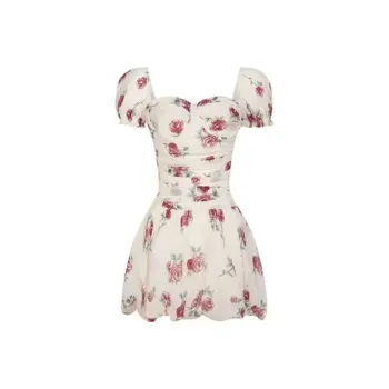 PUREIDOL Short Sleeved Dresses Women's Floral Dress