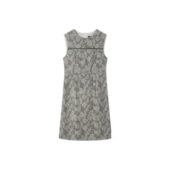 FINITY Sleeveless Dresses Women's Gray Jacquard