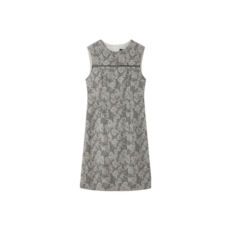 FINITY Sleeveless Dresses Women's Gray Jacquard-0