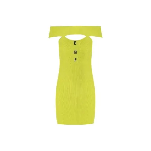 Elisabetta Franchi Maxi Buckled V Neck Coat Dress