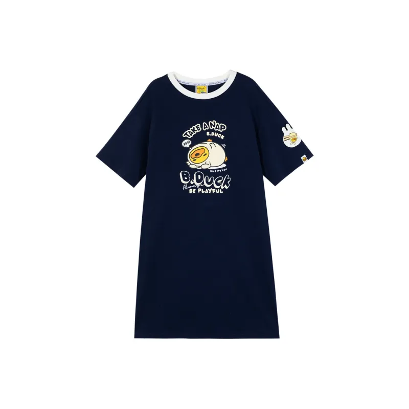 B.Duck SS24 Short Sleeved Dresses Women's Navy Blue-0