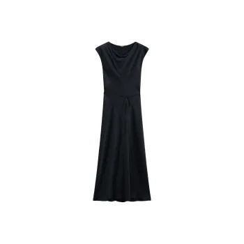 Massimo Dutti Short Sleeved Dresses Women's Dark Blue