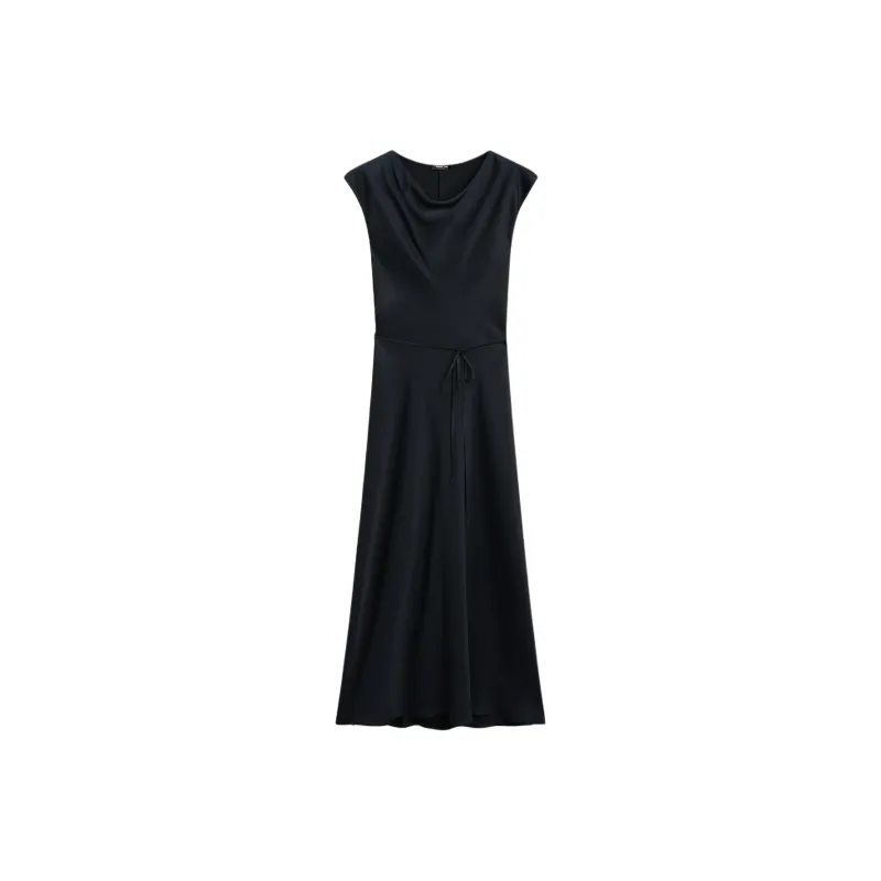 Massimo Dutti Short Sleeved Dresses Women's Dark Blue-0