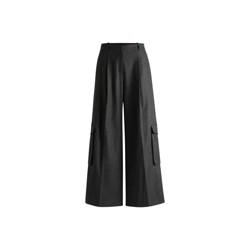 HUGO BOSS Wide leg Cargo Trousers-0