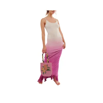 FREE PEOPLE The Wolf Gang Zinnia Maxi Dress Slip Dresses Women's Candy Color