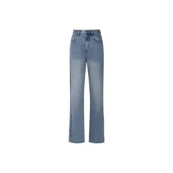 MEIYANG Jeans Women's Washed Blue