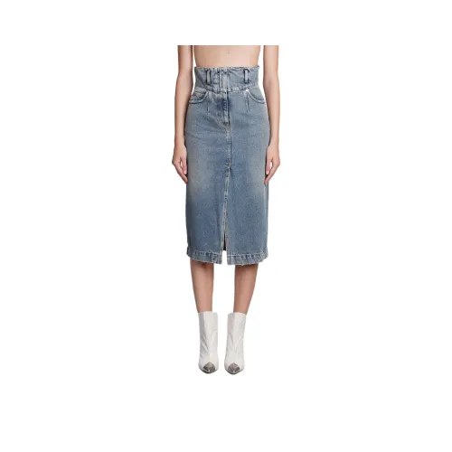 IRO NIGHT Front Slit Denim Skirt