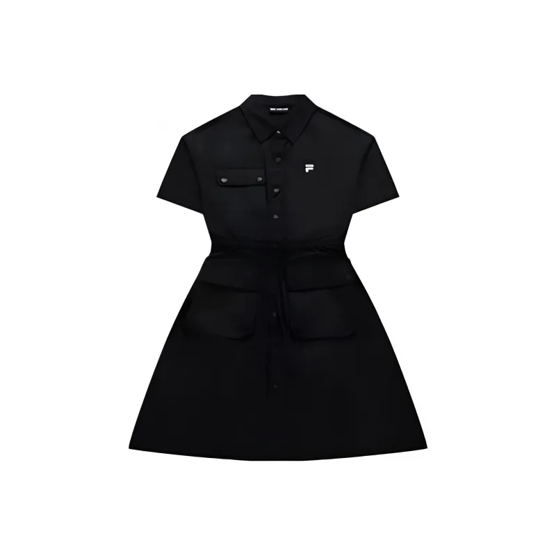 FILA FUSION SS24 Short Sleeved Dress Women's Jet Black-0