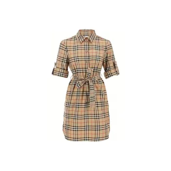 Burberry SS23 Long Sleeved Dresses Women's Beige 8063498