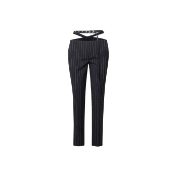 The Attico Cut-Out Waist Striped Pants