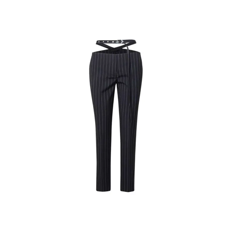 The Attico Cut Out Waist Striped Pants-0