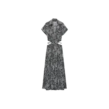 ZARA Short-Sleeved Dresses Women's Black/White