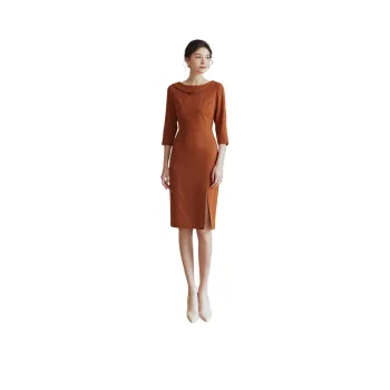 ROEYSHOUSE Long-Sleeved Dresses Women's Caramel