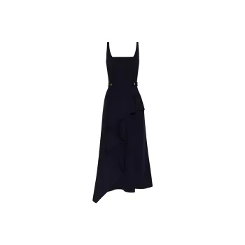 Alexander McQueen Asymmetric Faille Dress