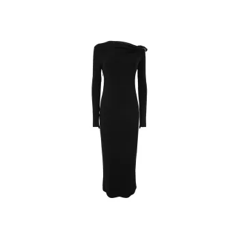 VERSACE Chain Detailed Midi Dress