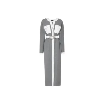 Duffy Fashion Long Sleeved Dresses Women's Gray