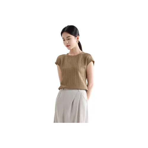IHIMI T Shirts Women's Coffee