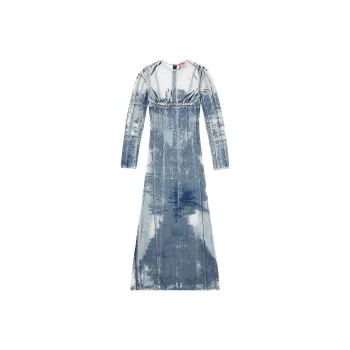 DIESEL Long-Sleeved Dresses Women's Blue