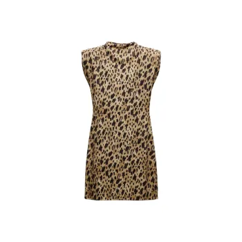 ZARA ZW Series Sleeveless Dress Women's Leopard Print