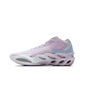 LiNing XinSheng Cushioning Rebound Mid Top Basketball Shoes Men's Light Purple