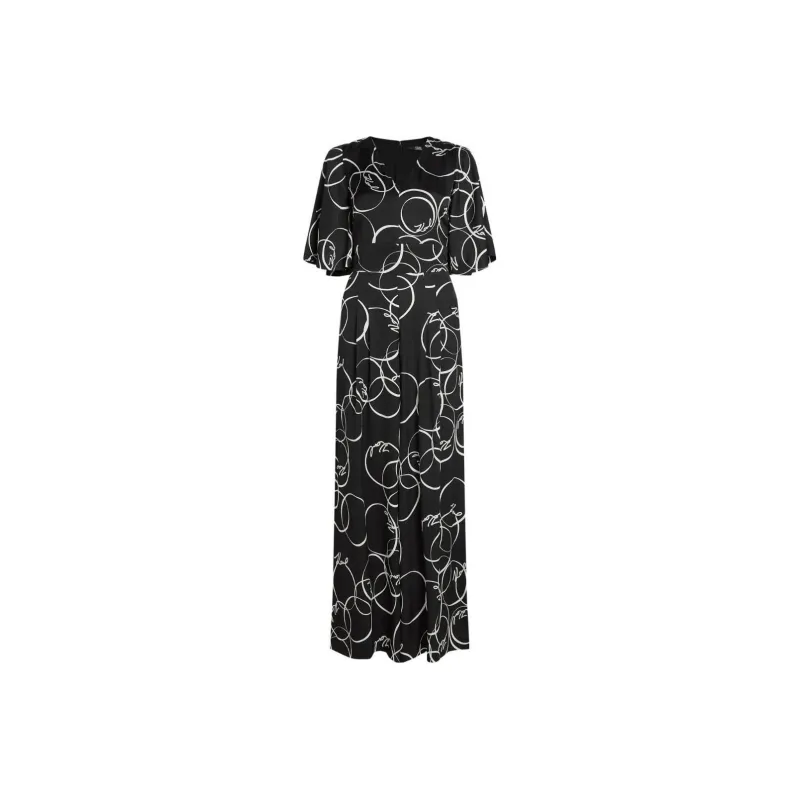 KARL LAGERFELD / Karl Lagerfeld Jeans Circle print Wide leg Jumpsuit-0