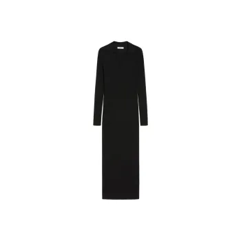 MaxMara Frais V Neck Ribbed Knit Dress