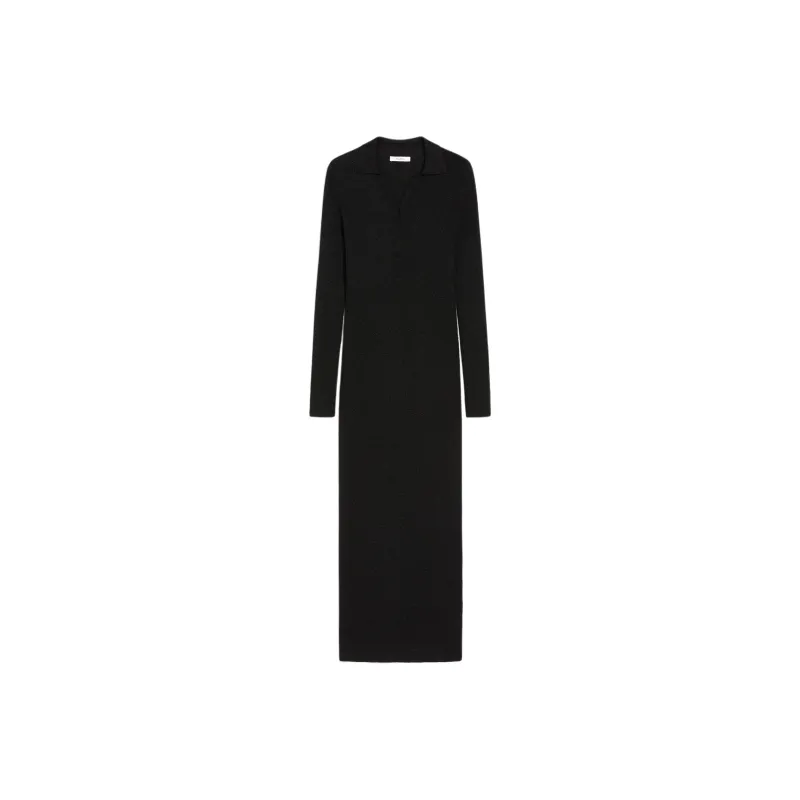 MaxMara Frais V Neck Ribbed Knit Dress-0