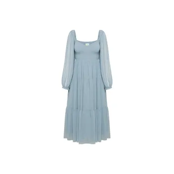 ARITZIA Wilfred Tuberose Longsleeve Dress Long-Sleeved Dresses Women's Slab Blue/Board Blue