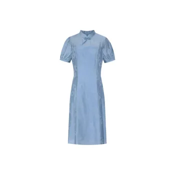 BBLLUUEE Short Sleeved Dress Women's Moonlight Blue