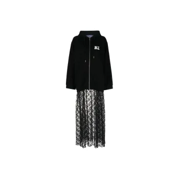 NATASHA ZINKO Combo Logo print Hoodie Dress