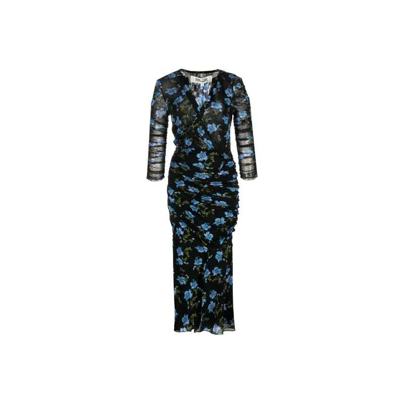 DVF Diane Von Furstenberg Floral print Midi Dress-0
