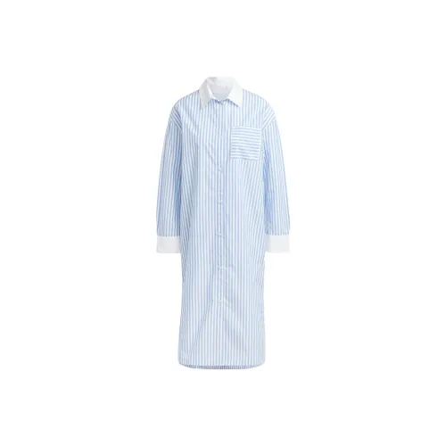 Adidas Originals Essential Long Sleeved Dresses Women's Blue