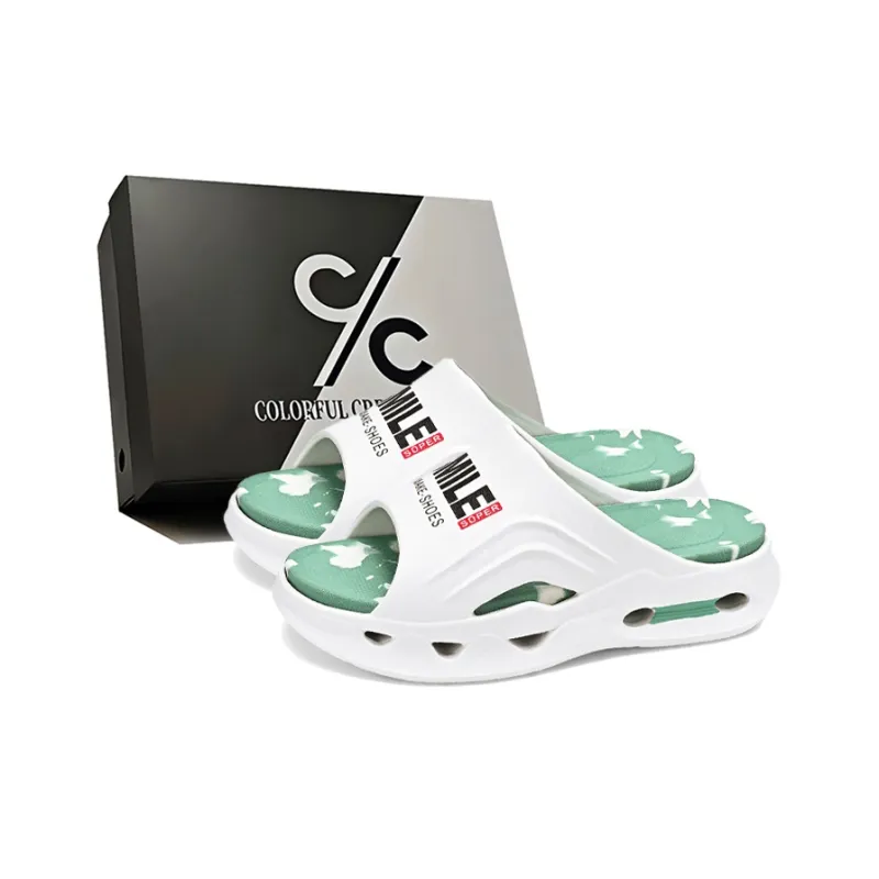 Colorful Creations EVA Cut Out Slip Resistant Abrasion Resistant Odor Resistant Quiet Slide Slippers Unisex-12