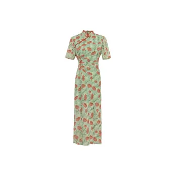 Duffy fashion Short Sleeved Dresses Women's Green Base Neroli