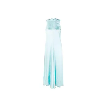 Forte Forte Check jacquard Attached scarf Midi Dress