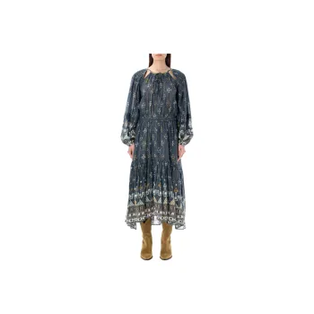 ISABEL MARANT ETOILE Geometric Printed Long Sleeved Dress