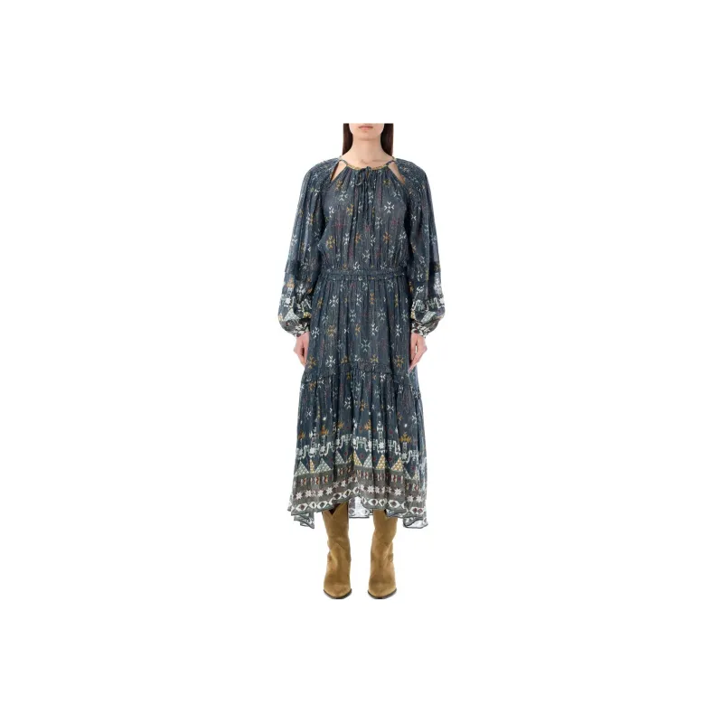ISABEL MARANT ETOILE Geometric Printed Long Sleeved Dress-0