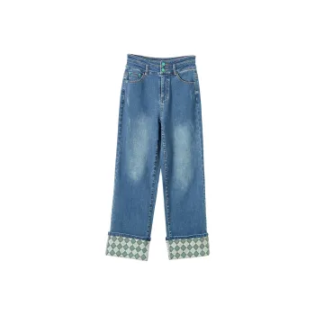 XIANGYING Jeans Women's Denim Blue