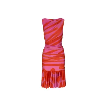 Talbot Runhof Sleeveless Dress Women's Red