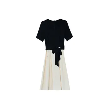 AFGGD Short Sleeved Dress Women's Black/White