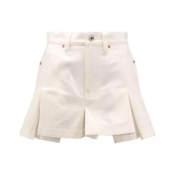 Sacai Denim Mix Shorts 'White'