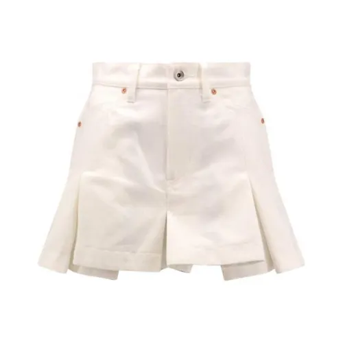 Sacai Denim Mix Shorts 'White'