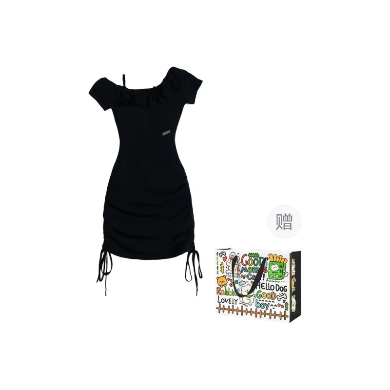 OURUOKE Short Sleeved Dress Women's-4