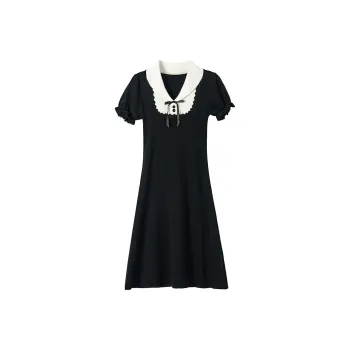 PAZZO Short Sleeved Dress Women's Black