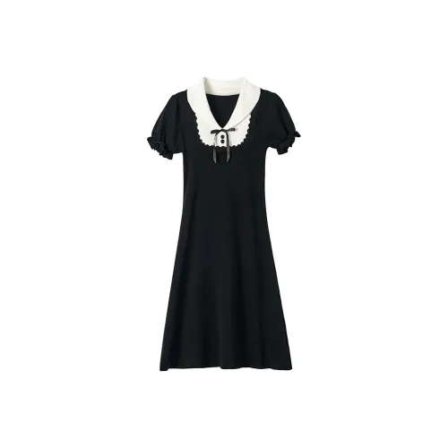 PAZZO Short Sleeved Dress Women's Black