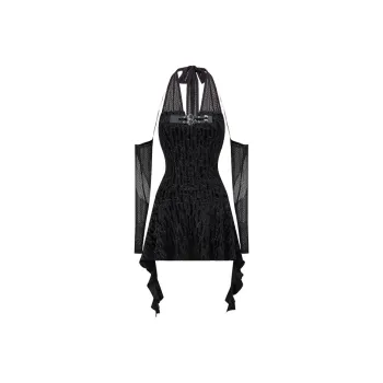 Girly Fancy Club Sleeveless Dress Women's Black
